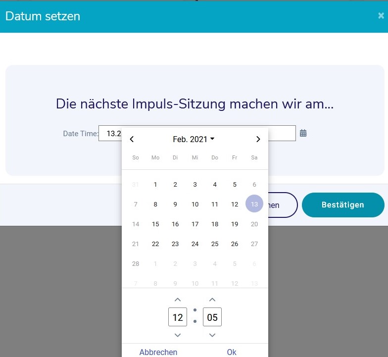 Kalender, um getimpulse OKR zu setzen